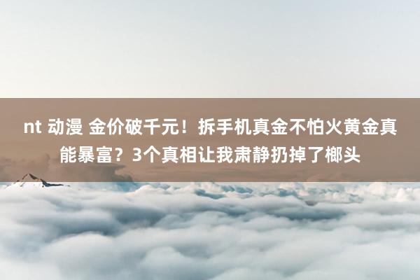 nt 动漫 金价破千元！拆手机真金不怕火黄金真能暴富？3个真相让我肃静扔掉了榔头