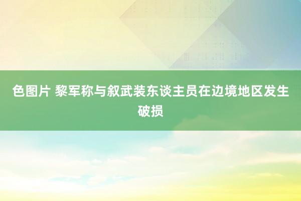 色图片 黎军称与叙武装东谈主员在边境地区发生破损