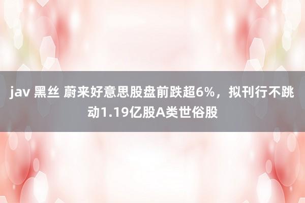 jav 黑丝 蔚来好意思股盘前跌超6%，拟刊行不跳动1.19亿股A类世俗股