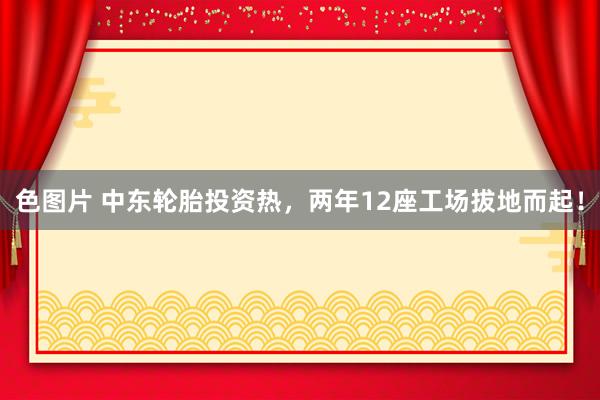 色图片 中东轮胎投资热，两年12座工场拔地而起！